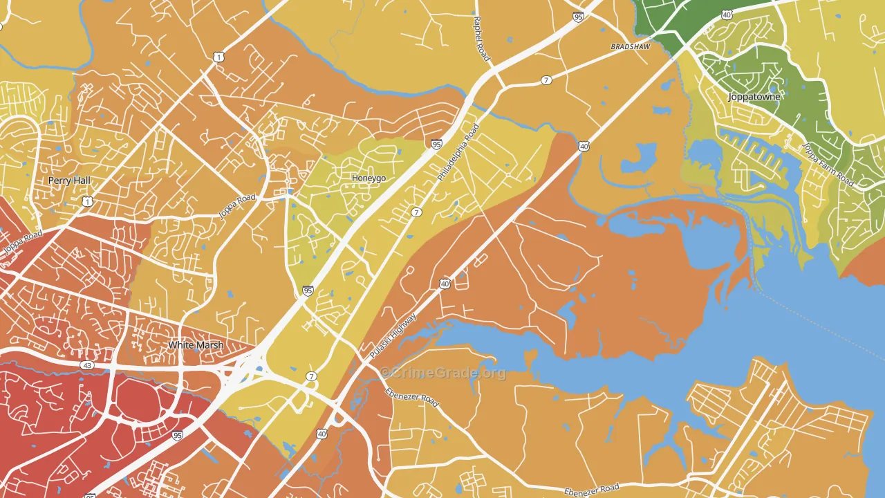 21162, MD Map of Vehicle Theft Rates