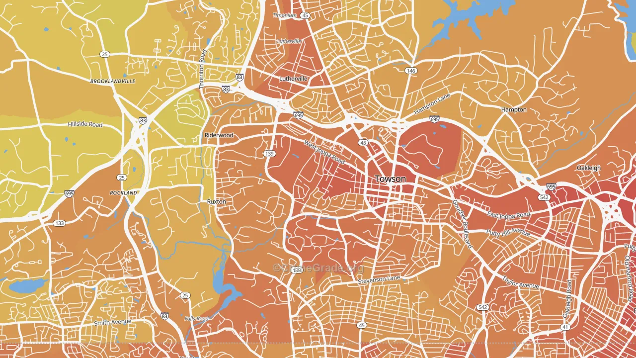 21204, MD Map of Vehicle Theft Rates