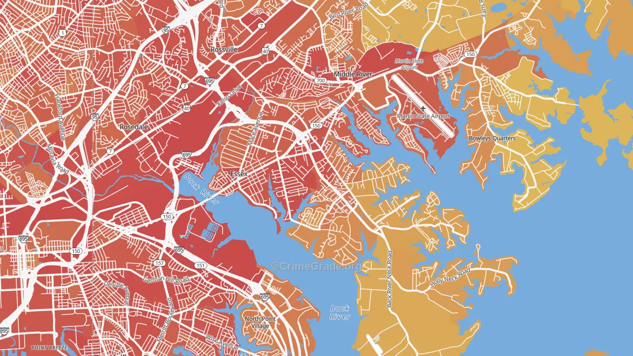 21221, MD Map of Vehicle Theft Rates