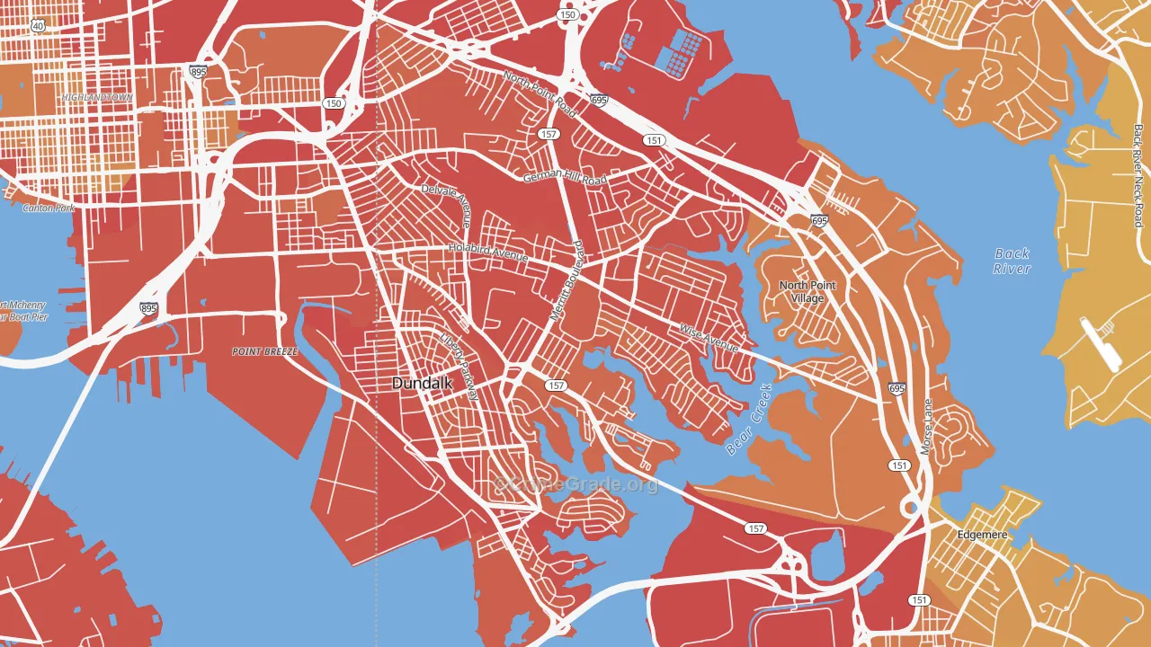 21222, MD Map of Vehicle Theft Rates
