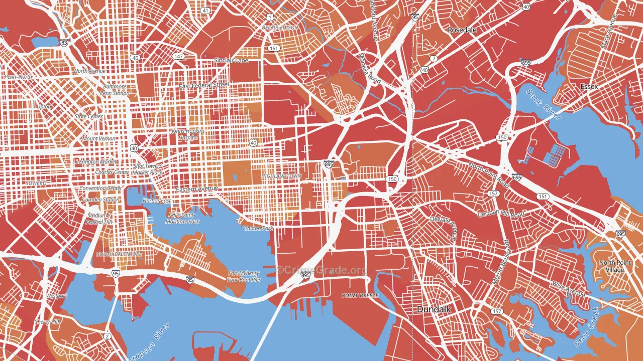 21224, MD Map of Vehicle Theft Rates