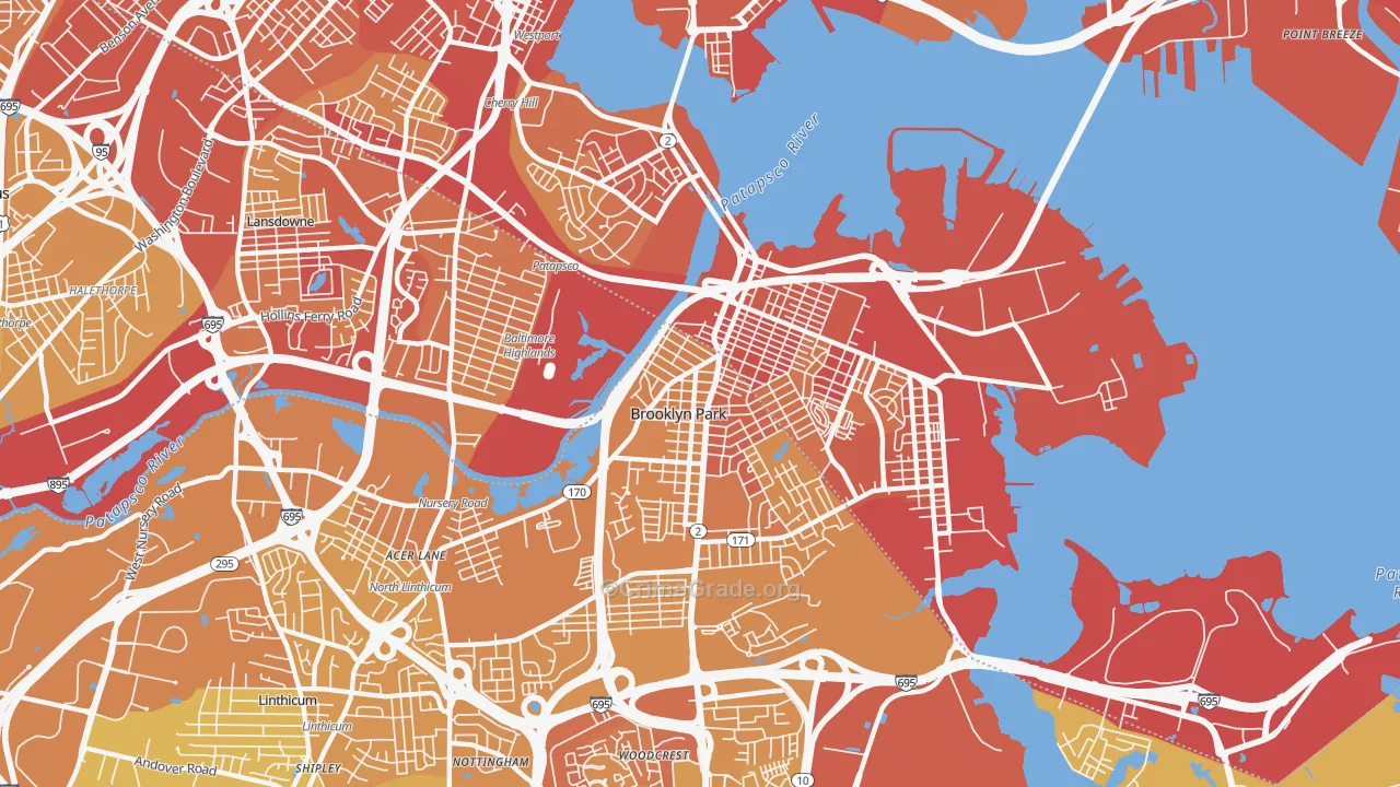 21225, MD Map of Vehicle Theft Rates