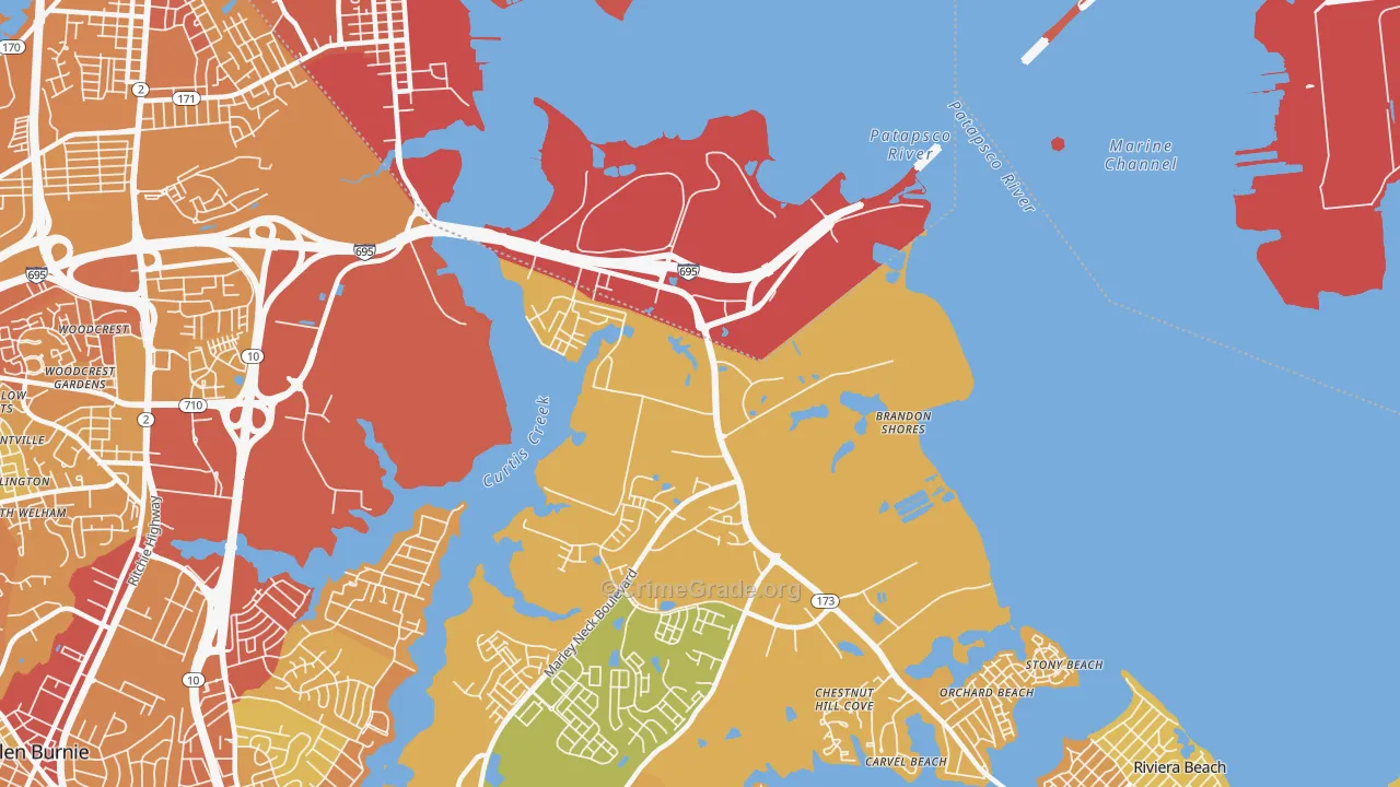21226, MD Map of Vehicle Theft Rates