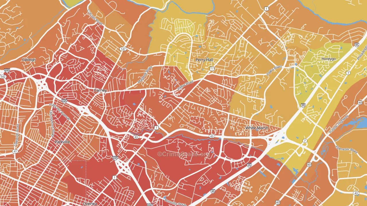 21236, MD Map of Vehicle Theft Rates