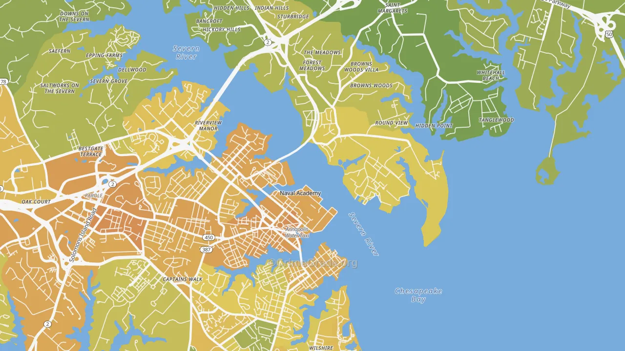 21402, MD Map of Vehicle Theft Rates