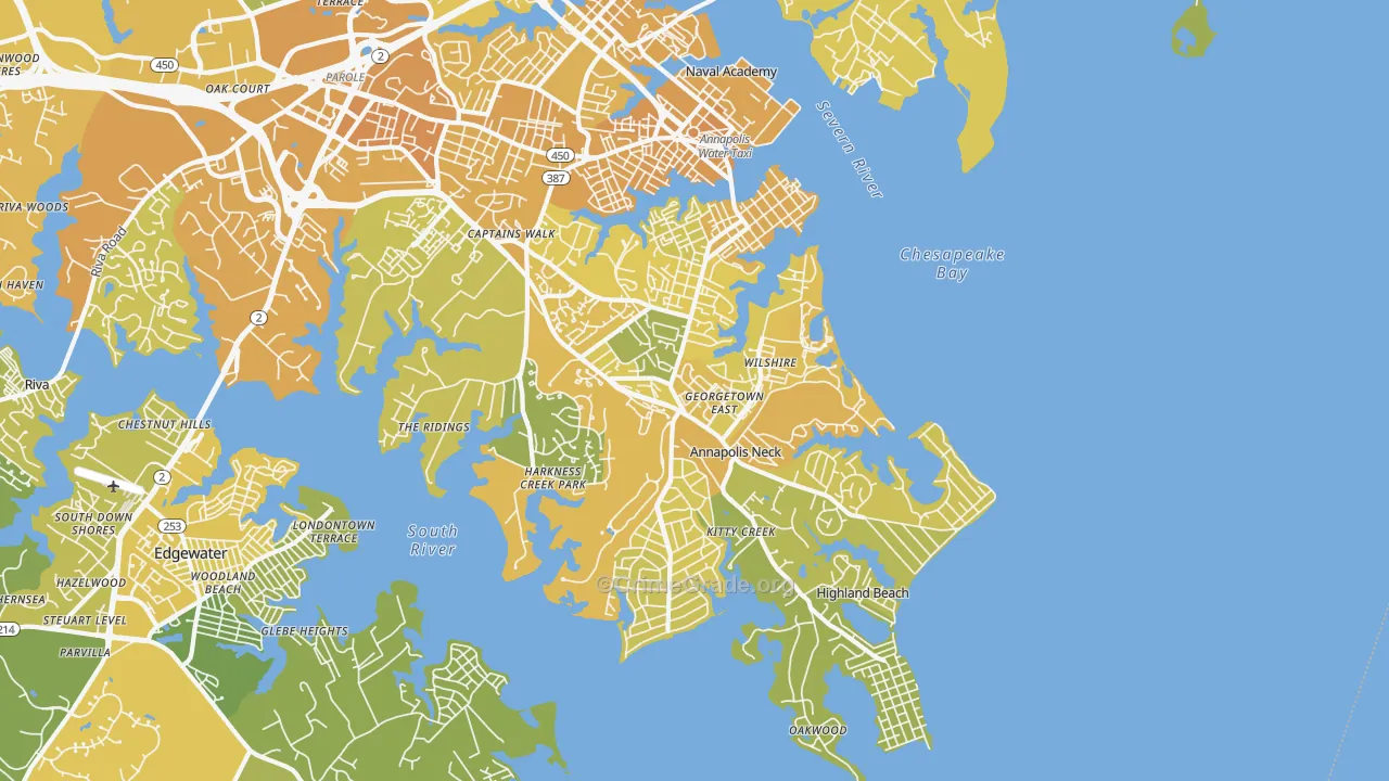 21403, MD Map of Vehicle Theft Rates
