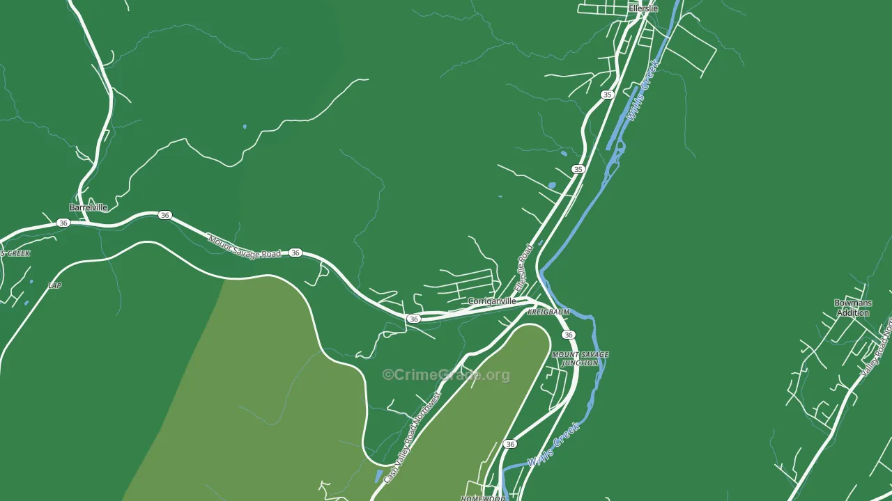 21524, MD Map of Vehicle Theft Rates