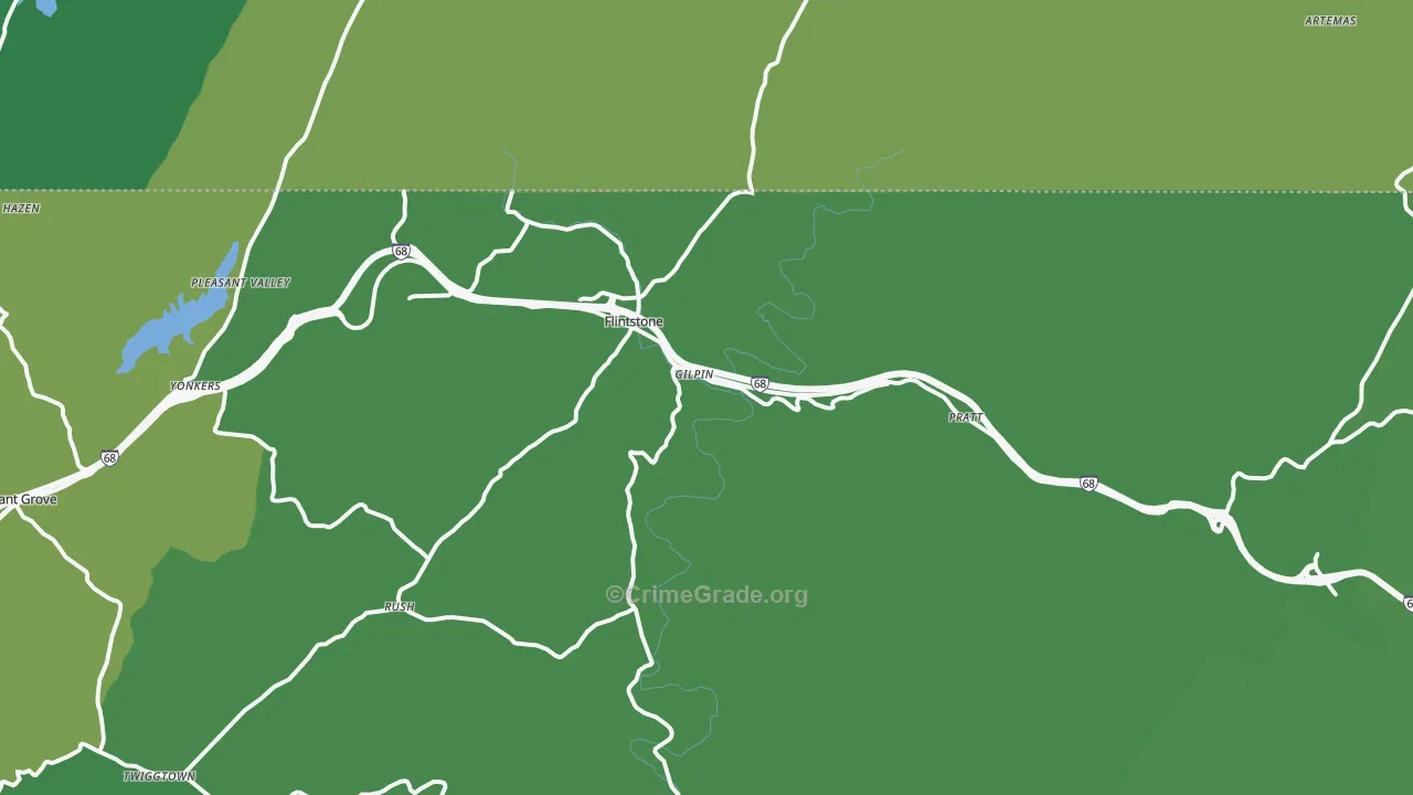 21530, MD Map of Vehicle Theft Rates