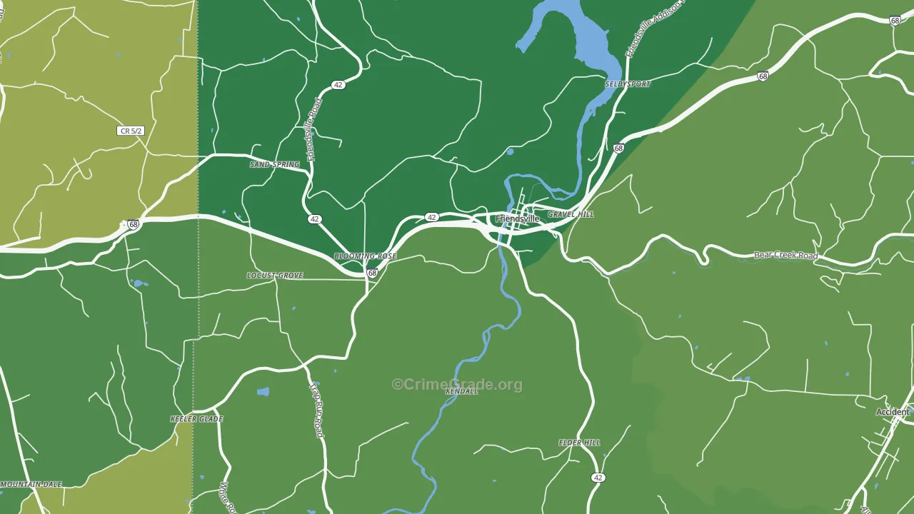 21531, MD Map of Vehicle Theft Rates