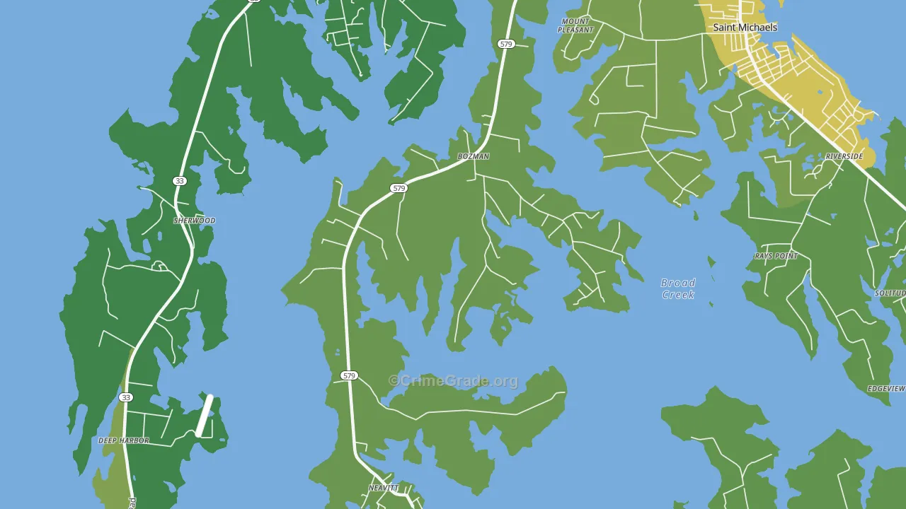 21612, MD Map of Vehicle Theft Rates