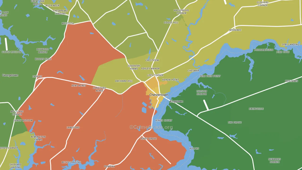 21620, MD Map of Vehicle Theft Rates