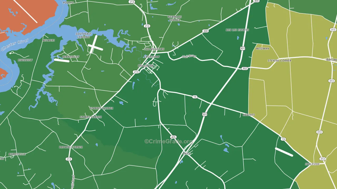 21623, MD Map of Vehicle Theft Rates