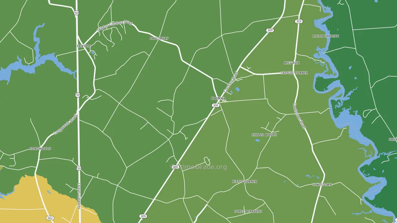 21625, MD Map of Vehicle Theft Rates