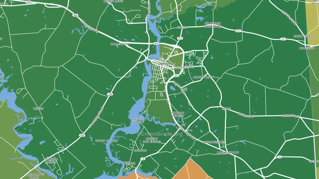 21629, MD Map of Vehicle Theft Rates