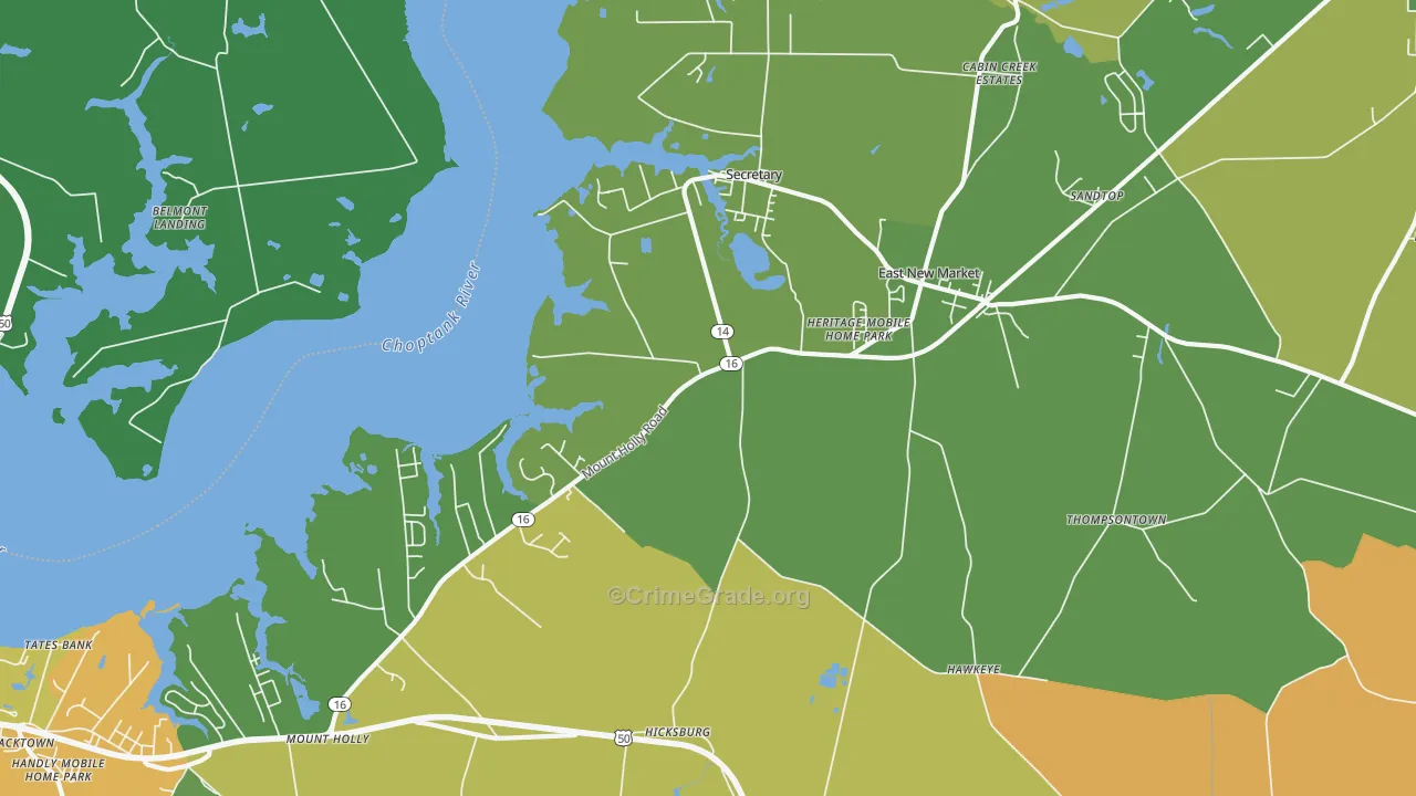 21631, MD Map of Vehicle Theft Rates