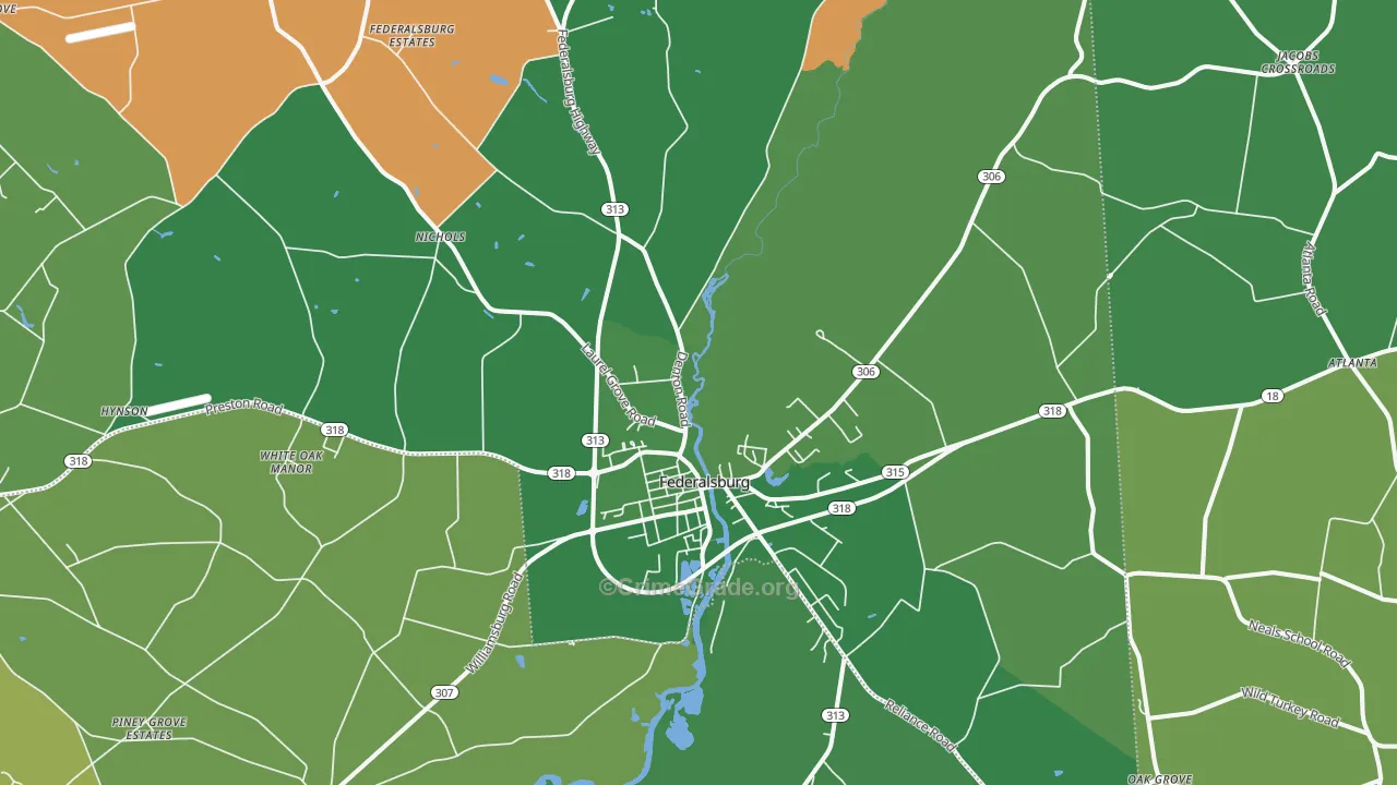 21632, MD Map of Vehicle Theft Rates
