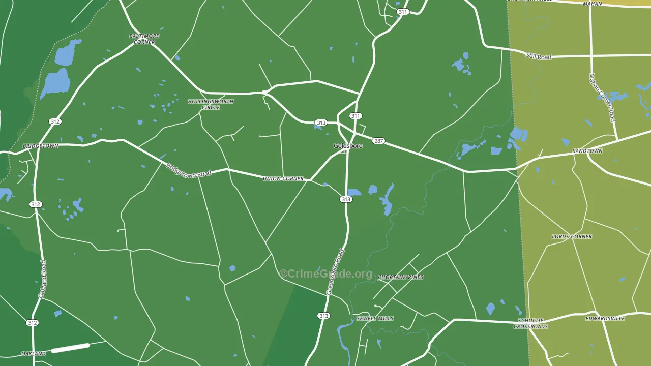 21636, MD Map of Vehicle Theft Rates