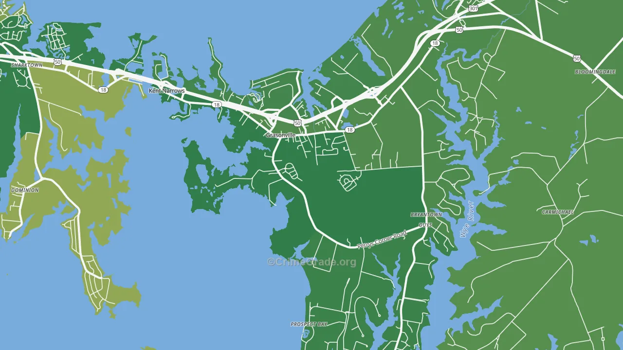 21638, MD Map of Vehicle Theft Rates