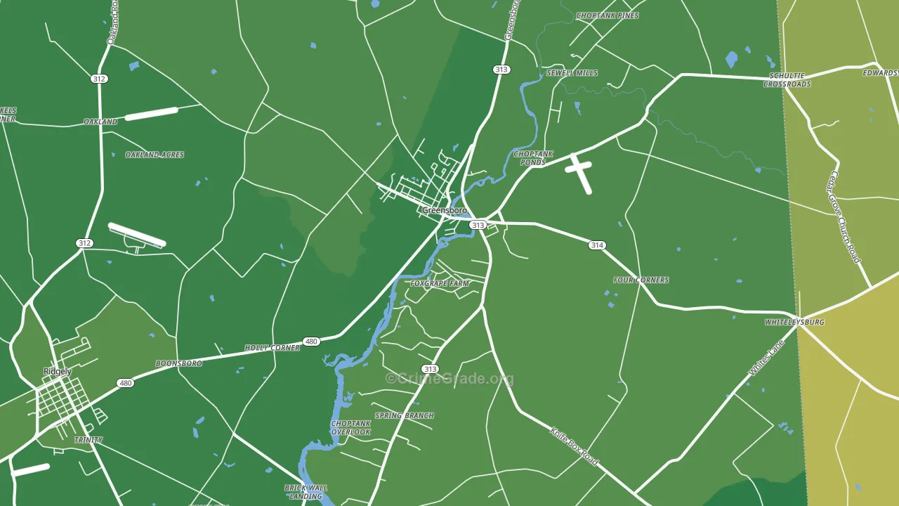 21639, MD Map of Vehicle Theft Rates