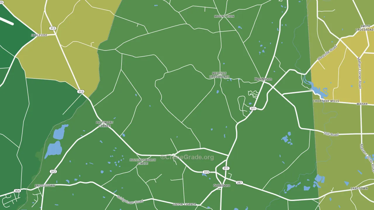 21640, MD Map of Vehicle Theft Rates
