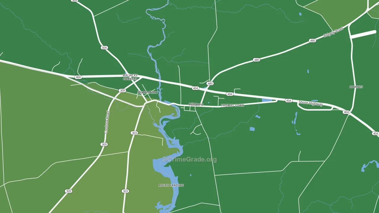 21641, MD Map of Vehicle Theft Rates