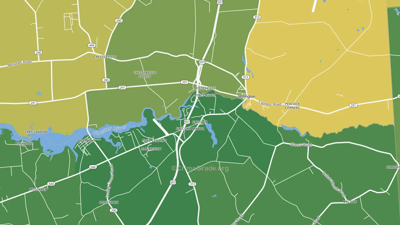 21651, MD Map of Vehicle Theft Rates