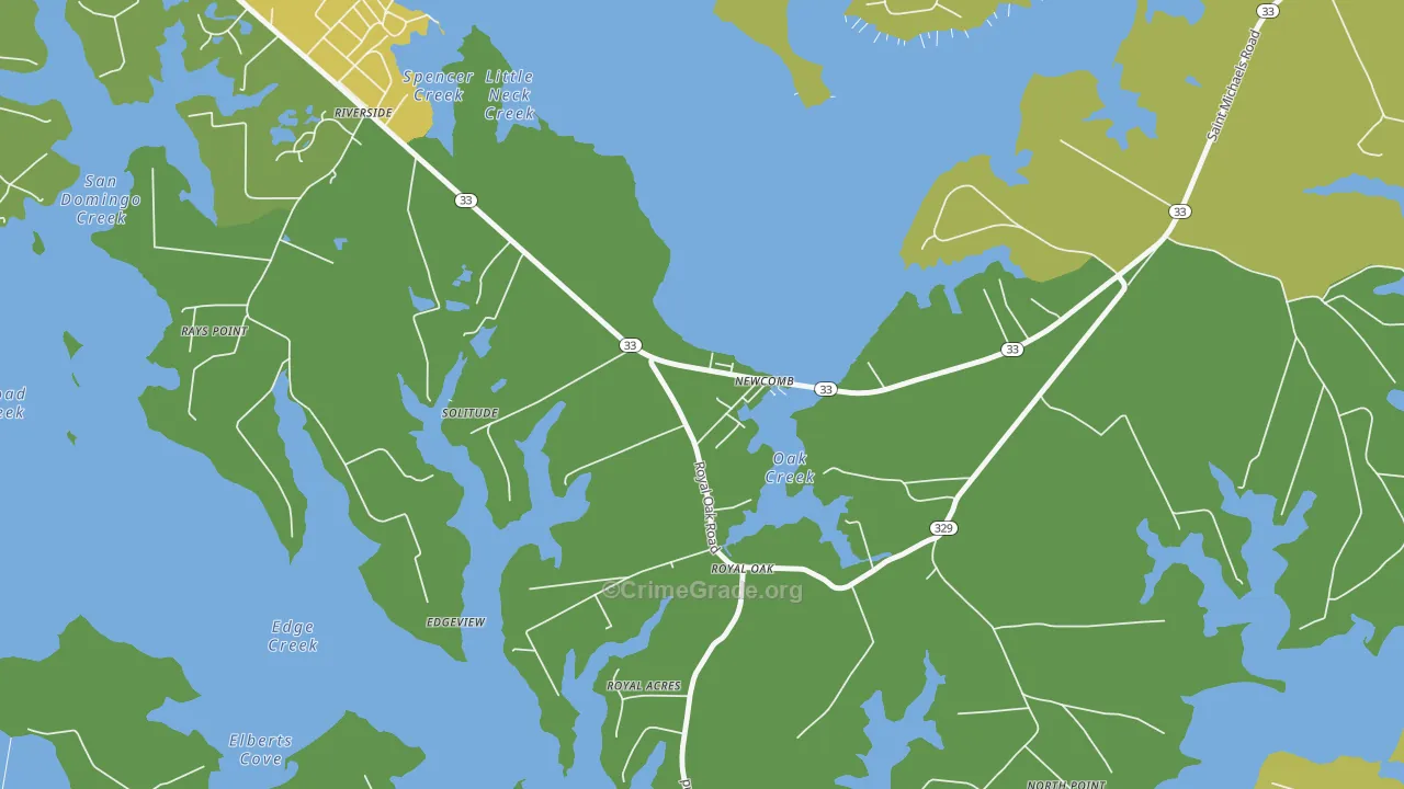 21653, MD Map of Vehicle Theft Rates