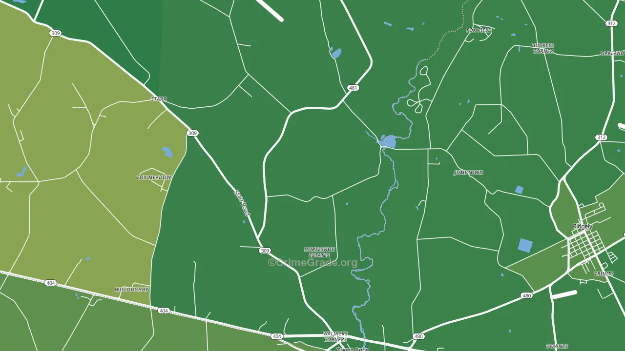 21657, MD Map of Vehicle Theft Rates