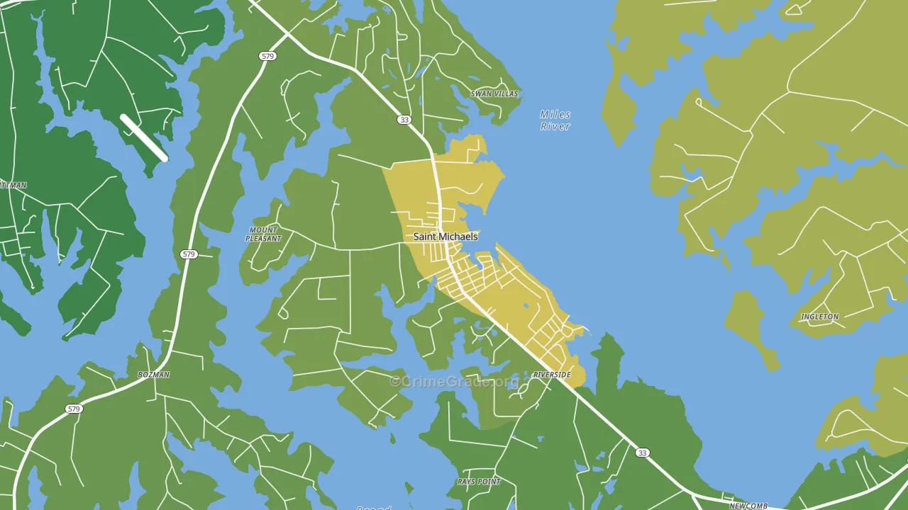21663, MD Map of Vehicle Theft Rates