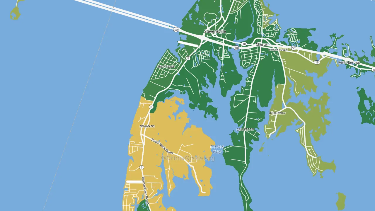 21666, MD Map of Vehicle Theft Rates