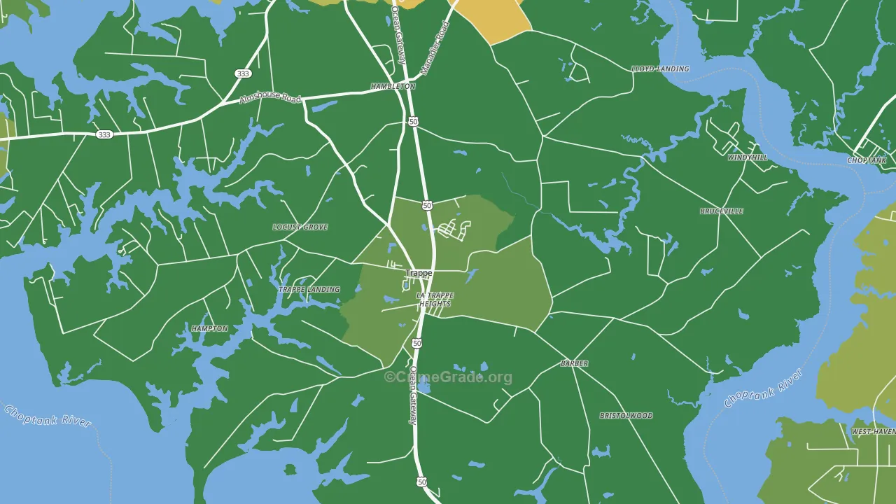 21673, MD Map of Vehicle Theft Rates