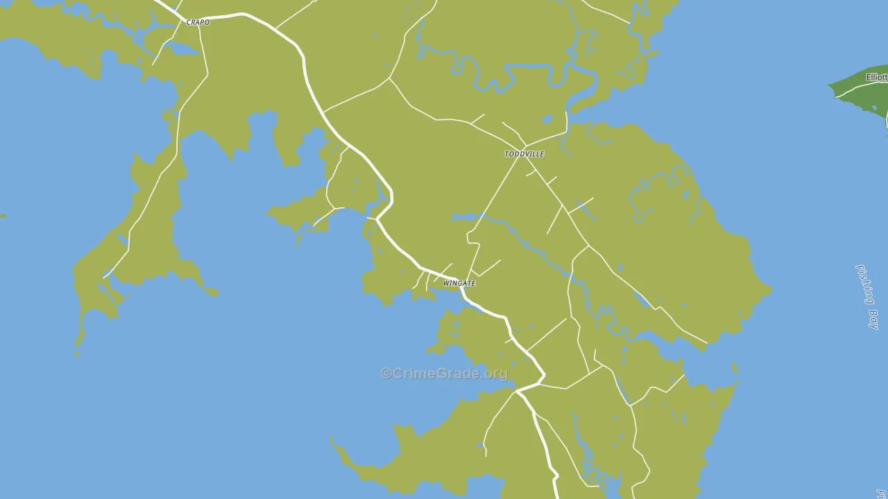 21675, MD Map of Vehicle Theft Rates