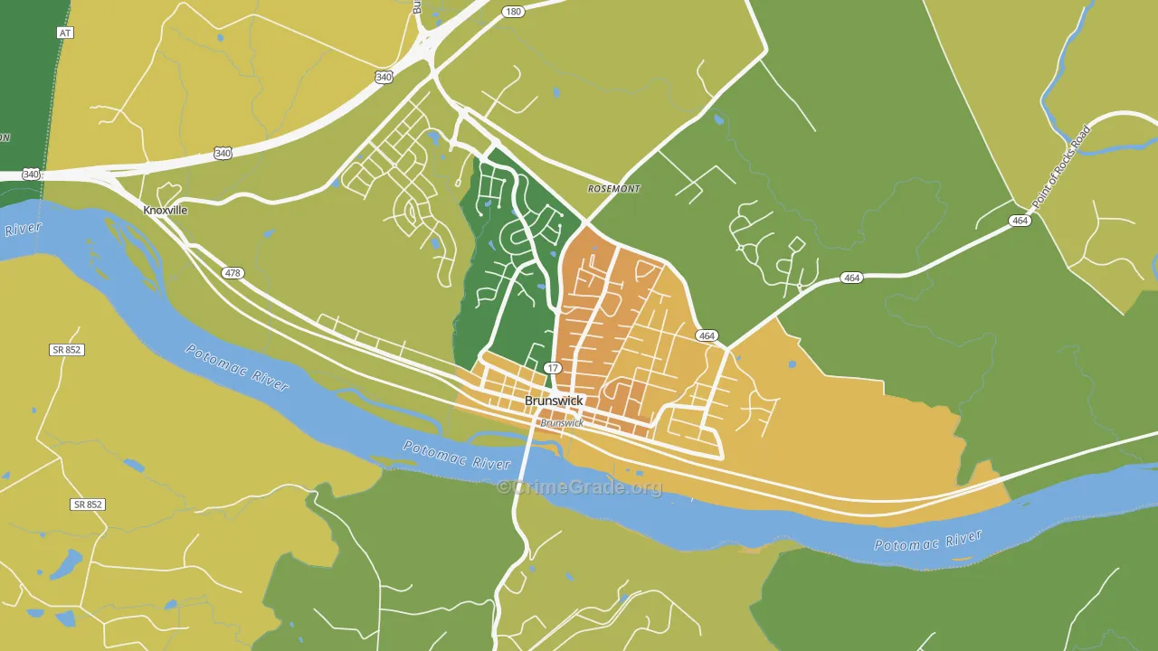 21716, MD Map of Vehicle Theft Rates