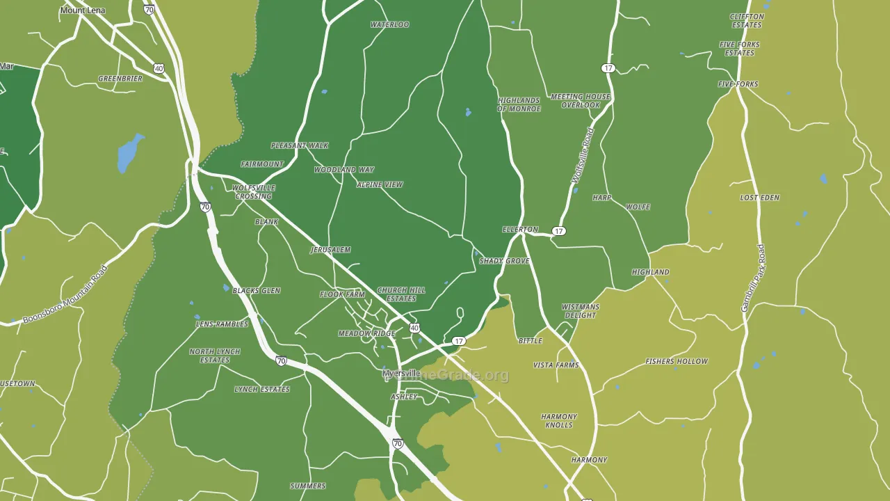 21773, MD Map of Vehicle Theft Rates