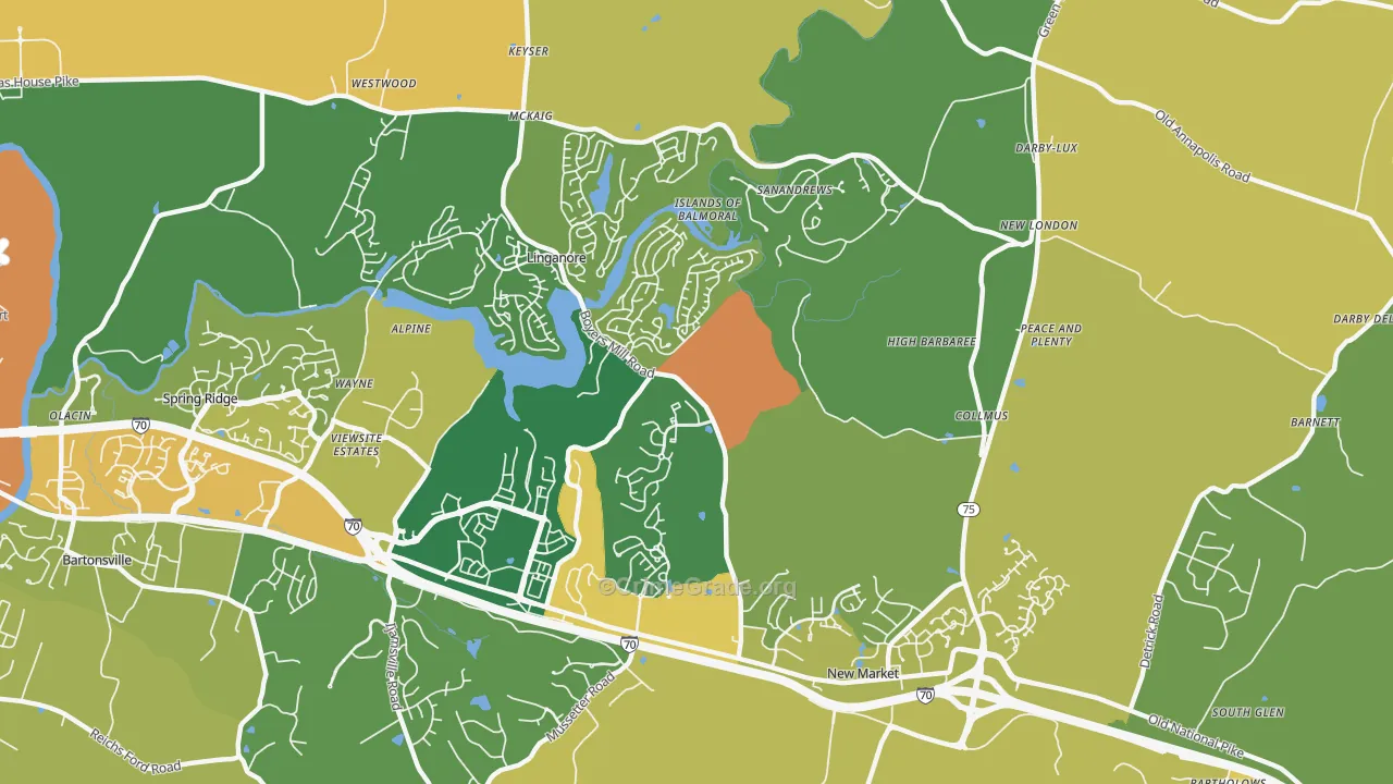 21774, MD Map of Vehicle Theft Rates