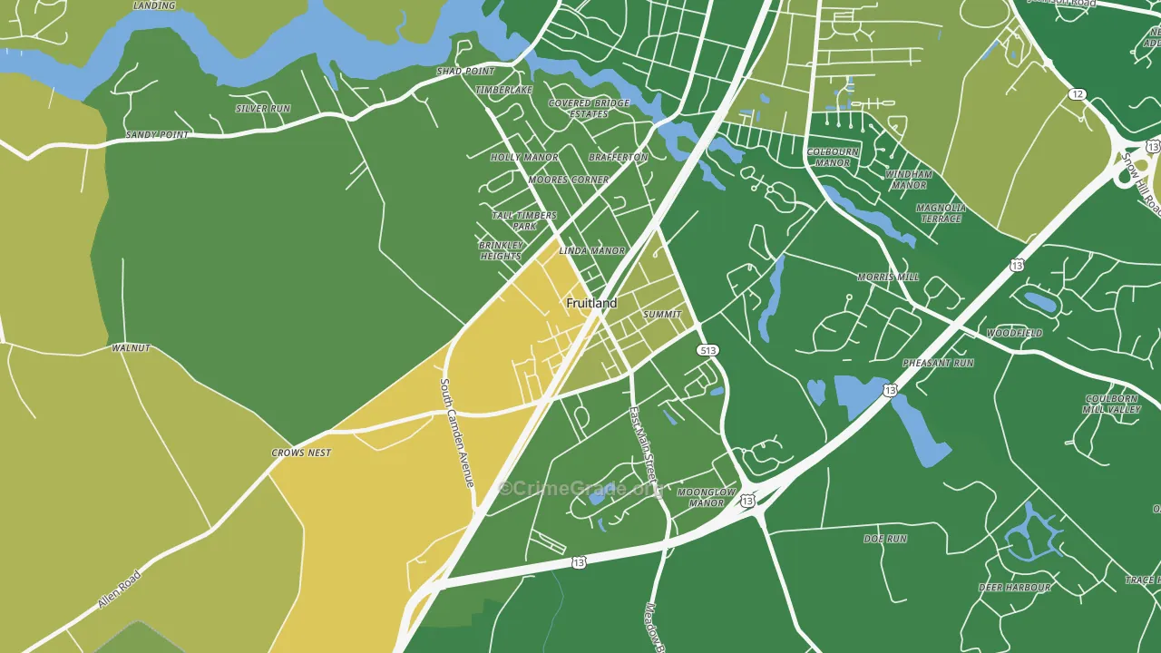 21826, MD Map of Vehicle Theft Rates