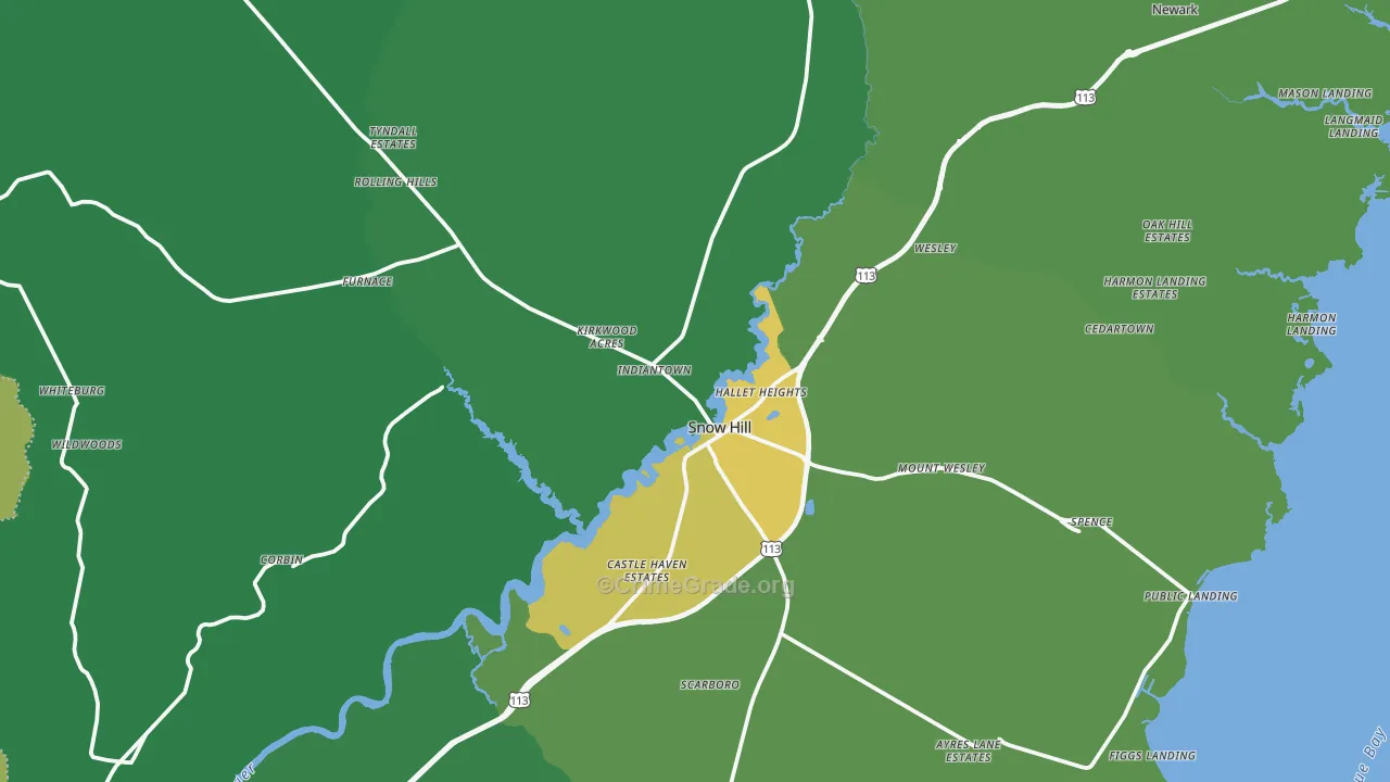 21863, MD Map of Vehicle Theft Rates