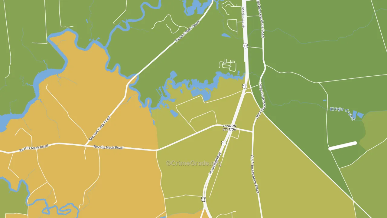 21890, MD Map of Vehicle Theft Rates