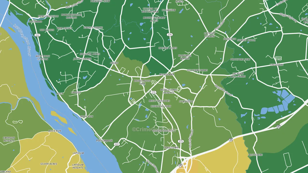 21904, MD Map of Vehicle Theft Rates