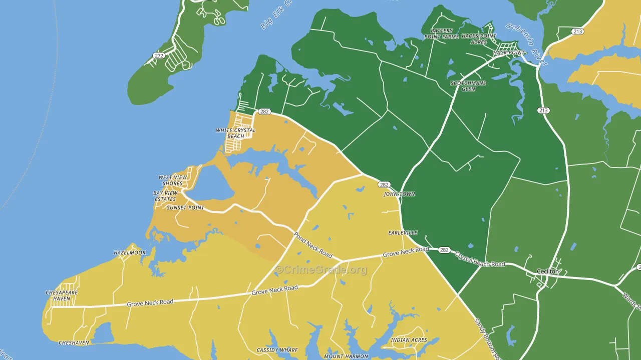21919, MD Map of Vehicle Theft Rates