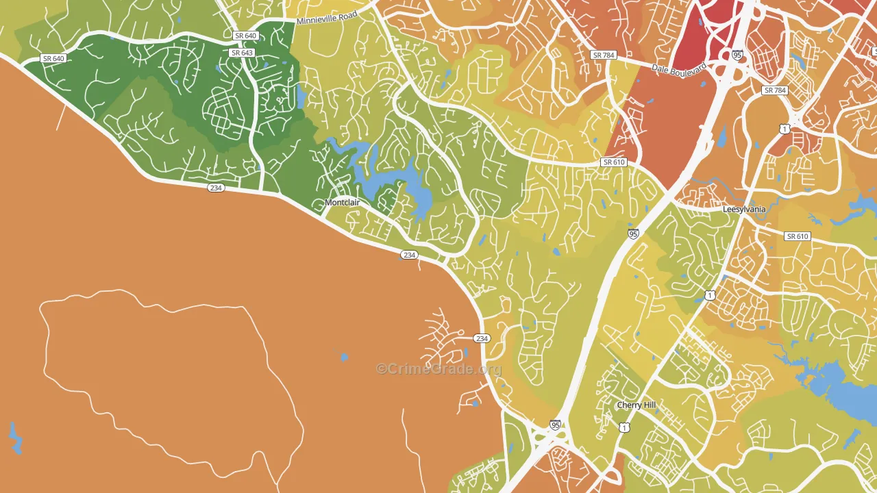 22025, VA Map of Vehicle Theft Rates