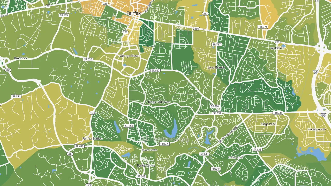 22032, VA Map of Vehicle Theft Rates