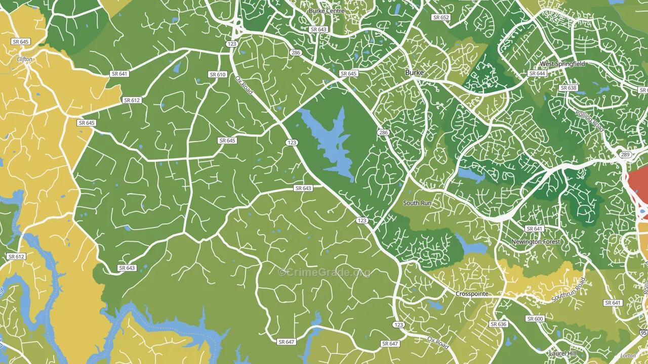 22039, VA Map of Vehicle Theft Rates