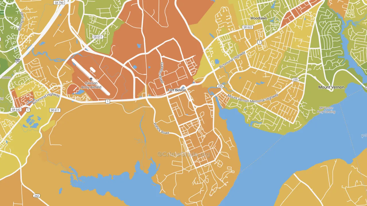 22060, VA Map of Vehicle Theft Rates