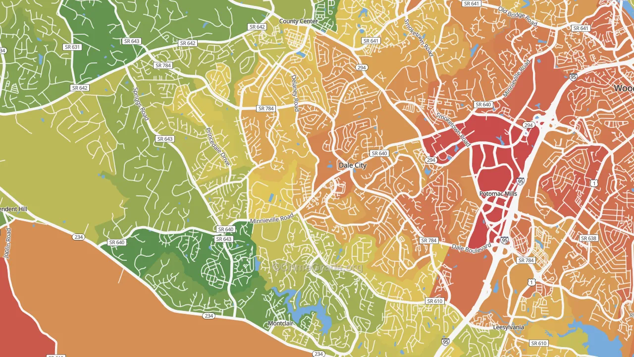 22193, VA Map of Vehicle Theft Rates