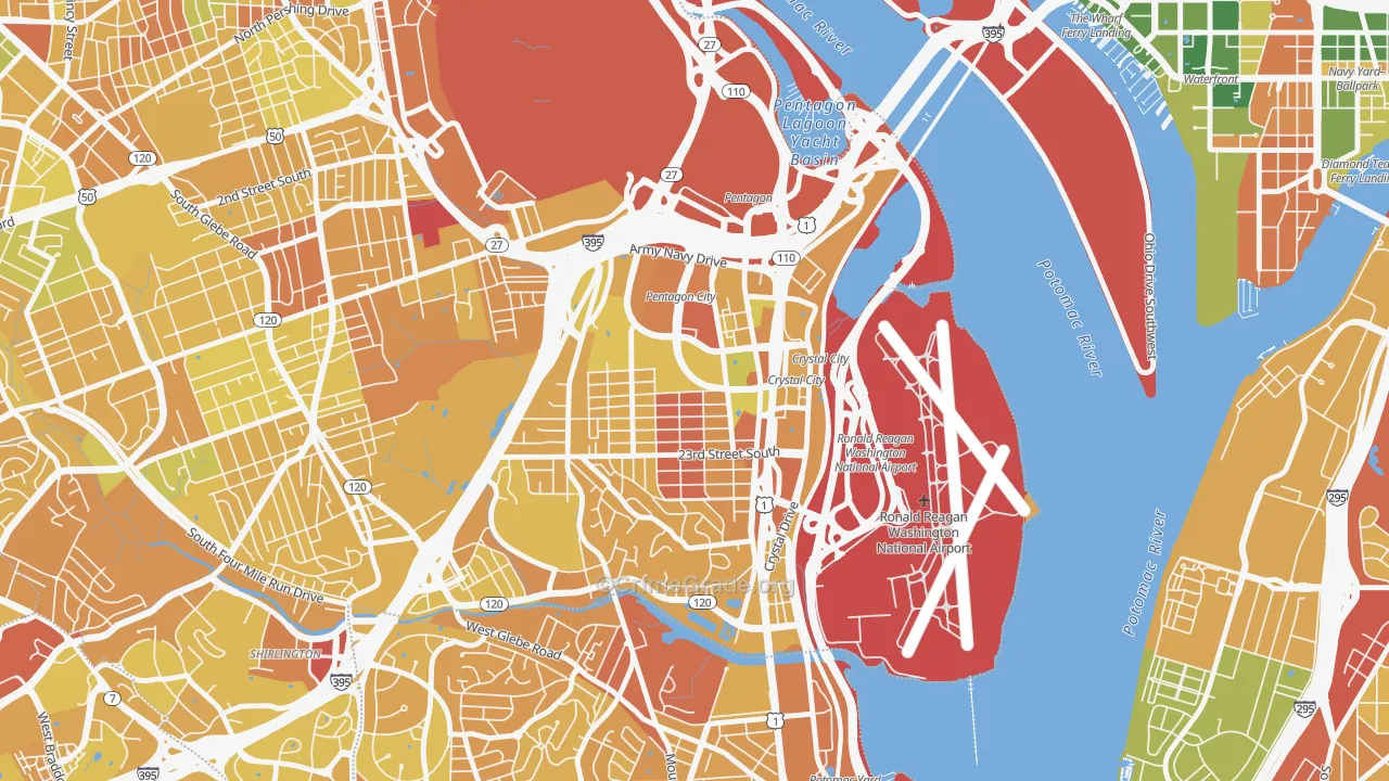 22202, VA Map of Vehicle Theft Rates