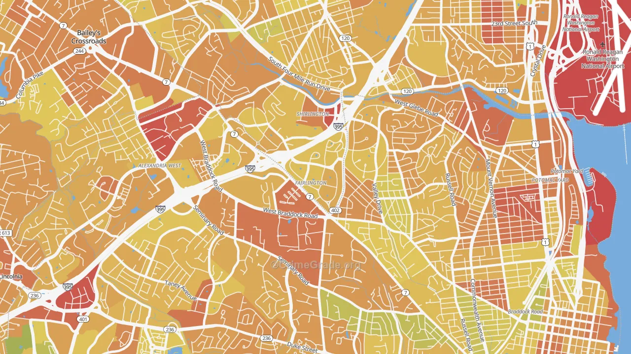 22302, VA Map of Vehicle Theft Rates