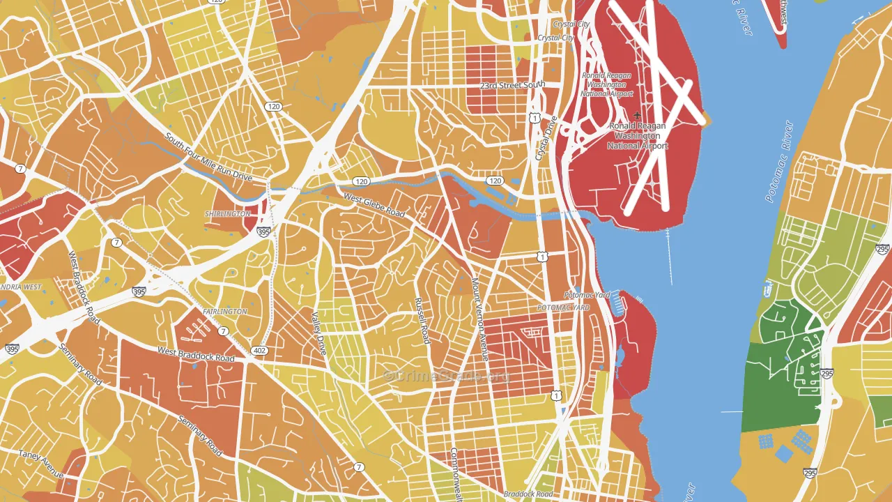 22305, VA Map of Vehicle Theft Rates