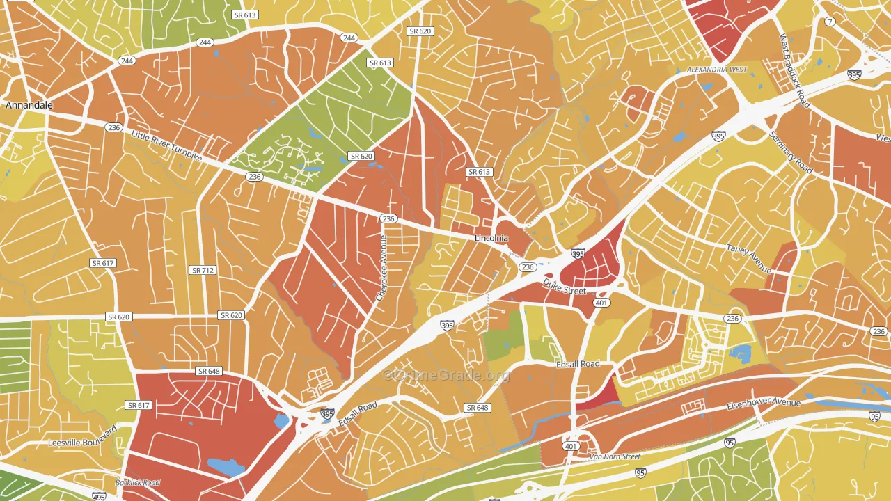 22312, VA Map of Vehicle Theft Rates