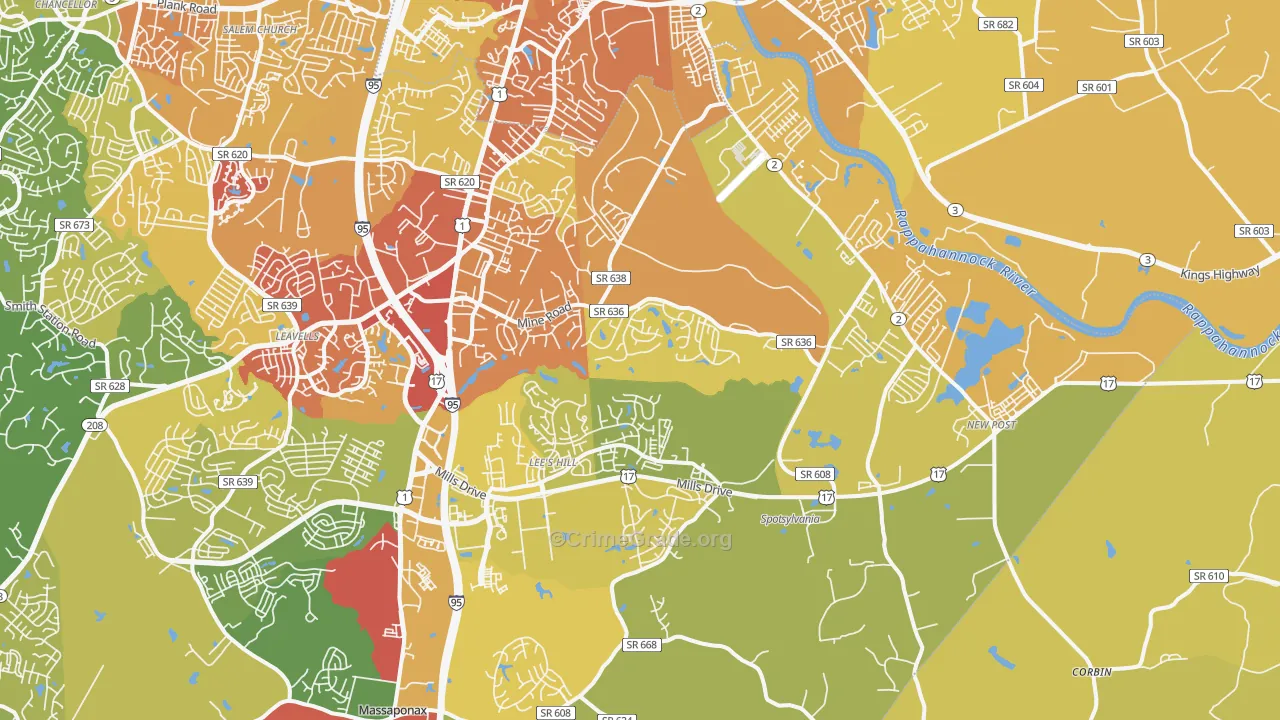 22408, VA Map of Vehicle Theft Rates